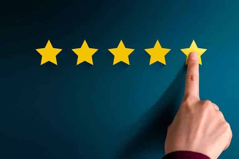 Figura representando reputação 100 porcento positiva